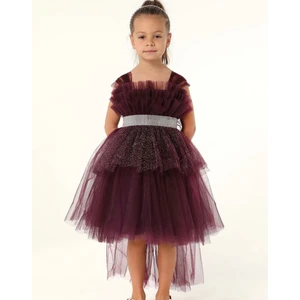 Lisa Kids 1-6 Yaş Kuyruklu Kısa Gelinlik-Abiye