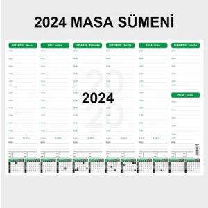 GENC DIJITAL BASKI 2024 Masa Sümeni (27,5 cm x 40 cm )