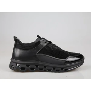 16202 Hakiki Deri Siyah Rugan Erkek Günlük Ayakkabı