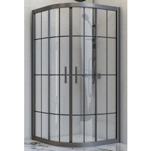 Duşakabin Oval Siyah Çizgi 5 mm Yükseklik 190 cm