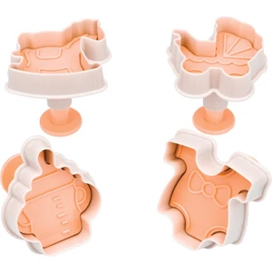 Bebek Temalı Kurabiye Kalıbı Baby Cookies- 4'lü Basmalı Şeker Hamur Kesici