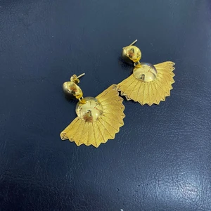 Kadın Gümüş Yelpaze Hasır Küpe