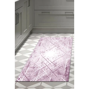 Dijital Mutfak Halısı Trend Keçe Kaymaz Taban Modern Allissa Mor