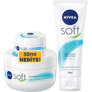 Soft Nemlendirici Bakım Kremi 300 ml + 50 ml + 75 ml Tüp Krem