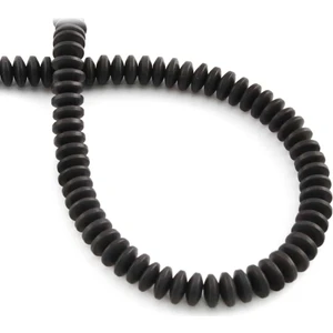 Uçar Doğal Taş Hematit Doğal Taş Mat Siyah 6X2MM Dizi