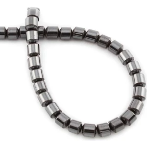 Uçar Doğal Taş Hematit Doğal Taş Parlak Füme Silindir Kesim 6X6MM Dizi