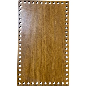 Ala Depo Ahşap Dikdörtgen Sepet Tepsi Tabanı 25X15 cm Ceviz Çift Yüz 3 mm Mdf