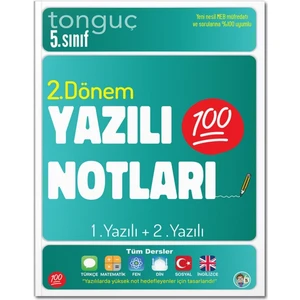 Tonguç Akademi 5. Sınıf Yazılı Notları 2. Dönem 1 ve 2. Yazılı 2025