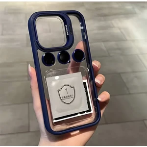Apple iPhone 14 Pro Uyumlu Kamera Çerçeve Koruma Kapaklı Stantlı Kılıf + Lens Koruma