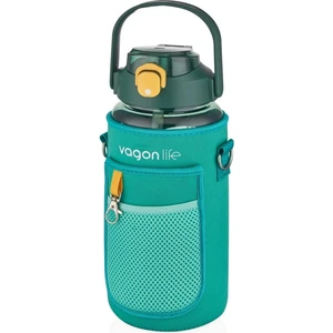 Karma Renk Pipetli Kılıflı Matara 1500 ml Green