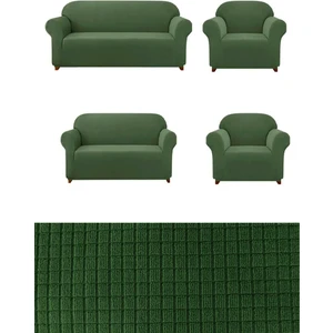 Likrali 3+2+1+1 Lastikli Koltuk Takımı Kılıfı. Çekyat Koltuk Örtüsü Streç Esnek Kanepe Kılıfı UERE539.