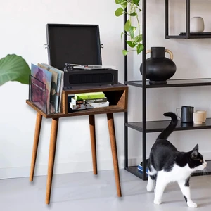 Akis Home Plak ve Pikap Sehpası Ahşap Ayaklı