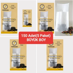 Çay ve Kahve Filtresi 5 Paket (150 Adet) Büyük Boy