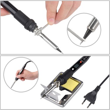 908S Siyah Kit3 80W 220V,AB Jcd 80W Elektrikli Havya Seti Fiyatı