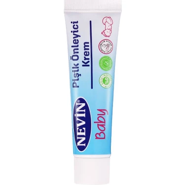 Nevin Baby Pişik Önleyici Krem 30 ml Çinko Oksit ve Lanolinli Dermatolojik Testli Alkol Paraben