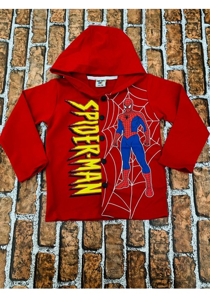Spiderman 3'lütakım Kapüşonlu hırka/ spiderman t-shirt /eşofman altı