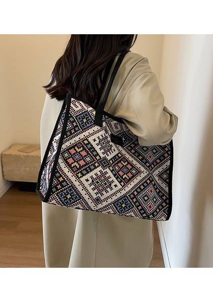 Çok Yönlü Kadın Moda Büyük Kapasiteli Sonbahar Moda Popüler Omuz Banliyö Çantası (Yurt Dışından)