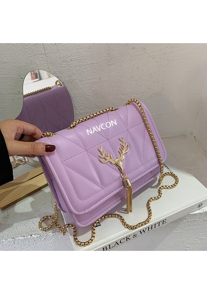 Çok Yönlü Zincir Küçük Kadın Tek Omuz Koltukaltı Küçük Kare Internet Ünlü Crossbody Çantası (Yurt Dışından)