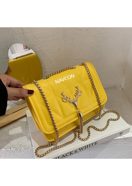 Çok Yönlü Zincir Küçük Kadın Tek Omuz Koltukaltı Küçük Kare Internet Ünlü Crossbody Çantası (Yurt Dışından)