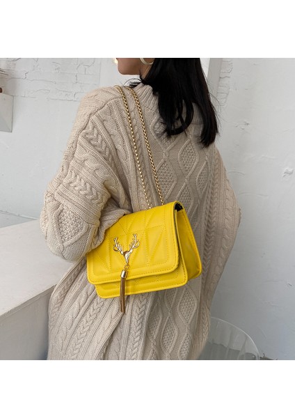 Çok Yönlü Zincir Küçük Kadın Tek Omuz Koltukaltı Küçük Kare Internet Ünlü Crossbody Çantası (Yurt Dışından)