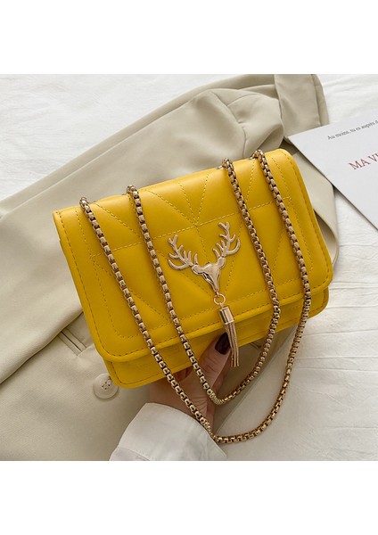 Çok Yönlü Zincir Küçük Kadın Tek Omuz Koltukaltı Küçük Kare Internet Ünlü Crossbody Çantası (Yurt Dışından)