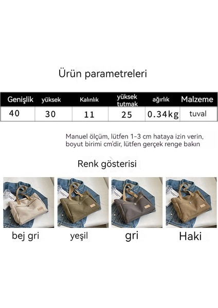 Üniversite Öğrencisi Kanvas Kız Japon Büyük Kapasiteli Omuz Çantası (Yurt Dışından)