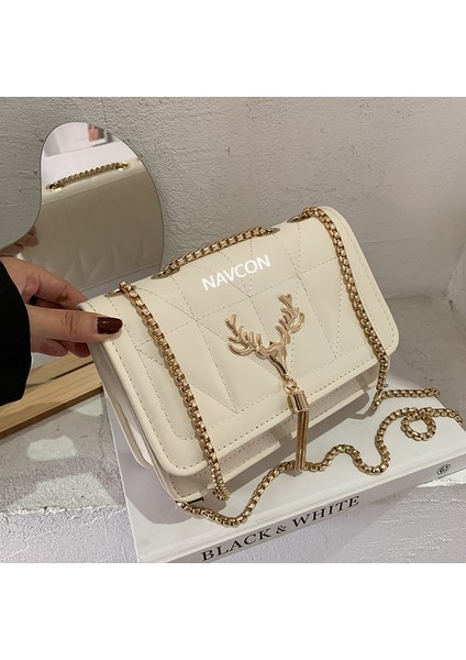 Çok Yönlü Zincir Küçük Kadın Tek Omuz Koltukaltı Küçük Kare Internet Ünlü Crossbody Çantası (Yurt Dışından)