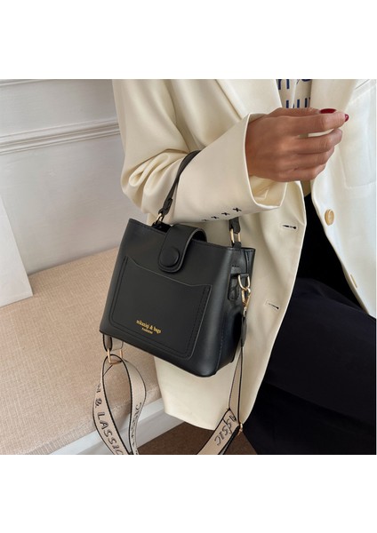 Bu Yılın Popüler Kadınlar Için Moda Bahar Modası El Omuz Crossbody Çok Yönlü Retro Kova Çantası (Yurt Dışından)