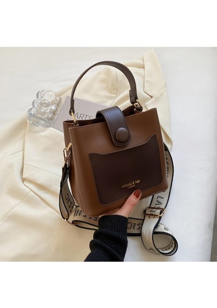 Bu Yılın Popüler Kadınlar Için Moda Bahar Modası El Omuz Crossbody Çok Yönlü Retro Kova Çantası (Yurt Dışından) modelleri