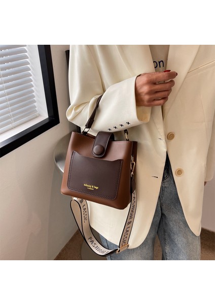 Bu Yılın Popüler Kadınlar Için Moda Bahar Modası El Omuz Crossbody Çok Yönlü Retro Kova Çantası (Yurt Dışından) fırsatları