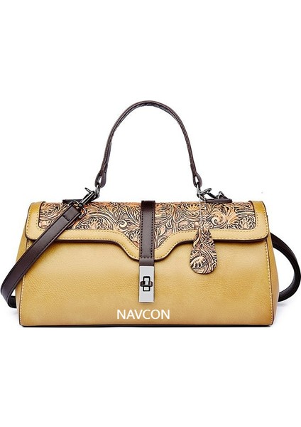 Tek Omuz Taşınabilir Crossbody Manyetik Tokalı Stil Kişiselleştirilmiş Araba Dikiş Avrupa ve Amerikan Retro Moda Kadın Çantası (Yurt Dışından)