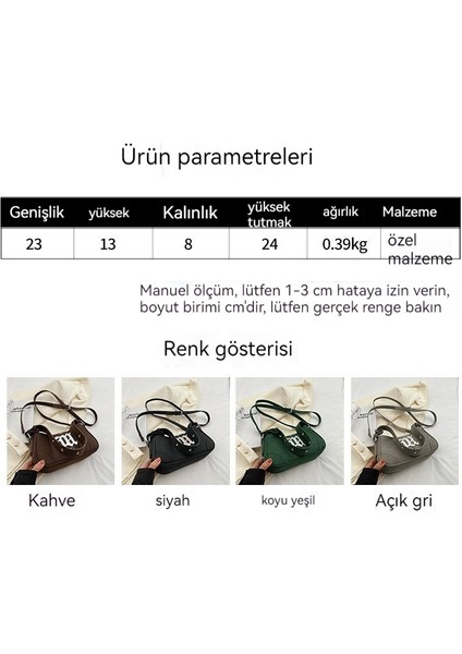 Sonbahar Kadın Omuzdan Askili Millennium Sıcak Kız Tarzı Koltuk Altı Çok Yönlü Mat El Crossbody Çantası (Yurt Dışından)