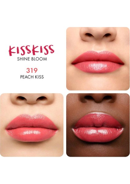 Kiss Kiss Shine Bloom Lipstick 319 Peach Kiss