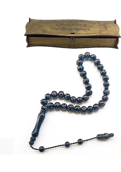 Kişiye Özel Kutulu Işlemeli Kuka Tesbih