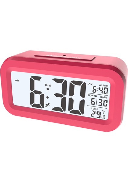 LCD Çalar Saat Sıcaklık Versiyonu Sessiz Saat Elektronik Saat (Yurt Dışından)