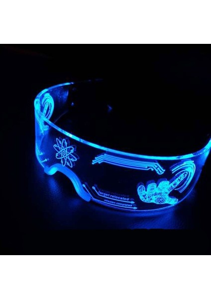 Cadılar Bayramı LED Renkli Işıklı Gözlük (Yurt Dışından)