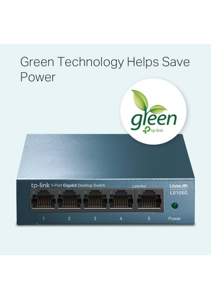 LS105G 5 Port Gıgabıt Desktop Metal Swıtch