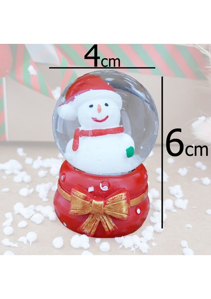 Noel Baba Kardan Adam 3'lü Set Masaüstü Aydınlatma Dekoratif Hediyelik Yılbaşı Veya Doğum Günlerine Özel Tasarım 6cm x 4cm No:5