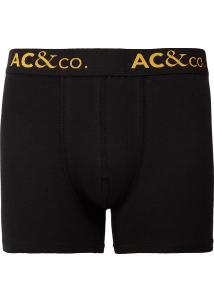 AC&Co / Altınyıldız Classics Erkek Siyah-Sarı 3'lü Desenli Boxer Paketi