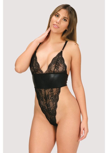 Siyah Fantezi Dantelli Bodysuit