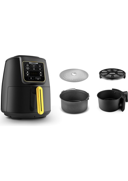 Air Pro Cook 3 In 1 Xl Ev Yemeği, Közleme, Airfryer Black Gold 4 Kişilik