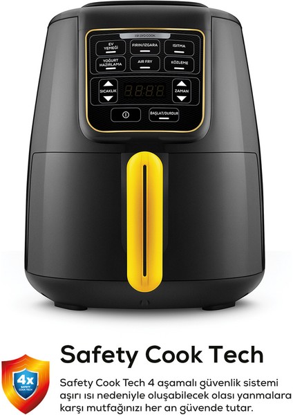 Air Pro Cook 3 In 1 Xl Ev Yemeği, Közleme, Airfryer Black Gold 4 Kişilik