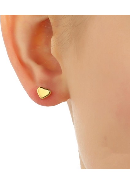 925 Ayar Gümüş Minik Kalp Küpe, Beyaz fiyatları