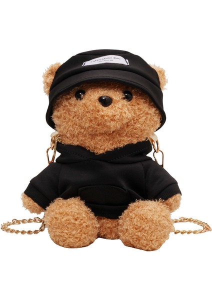 Sevimli Karikatür Ayı Çantası Kadın Peluş Bebek Çantası Zincir Omuz Çantası (Yurt Dışından)