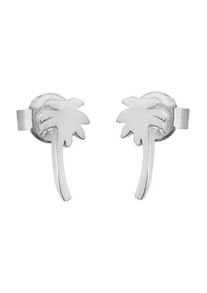 925 Ayar Gümüş Minik Palmiye Küpe