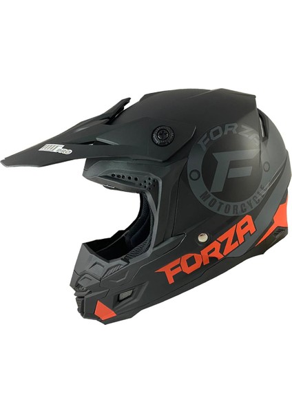 Motox Forza Matt Turuncu Cross Kask