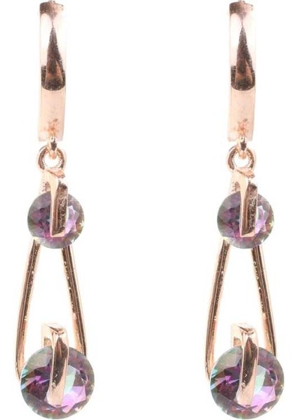 925 Ayar Gümüş Mistik Topaz Küpe