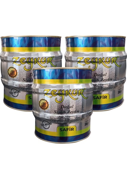 Safir Yağlı Salamura 2 kg Siyah Zeytin 3 Adet