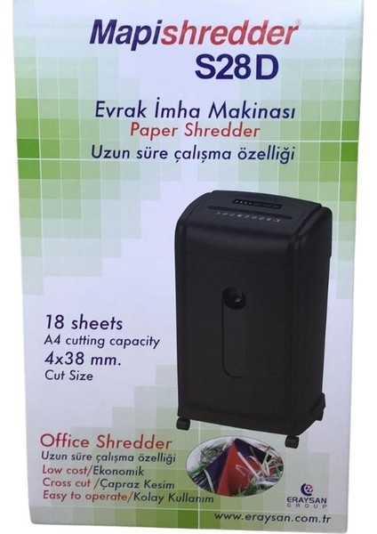 Mapishredder S28 D Evrak Imha Makinesi