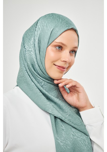 Sakafashion Jakarlı Zebra Desenli Şal - Çağla Yeşili